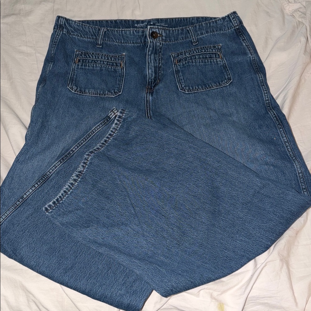 Old Navy wide leg drapey denim